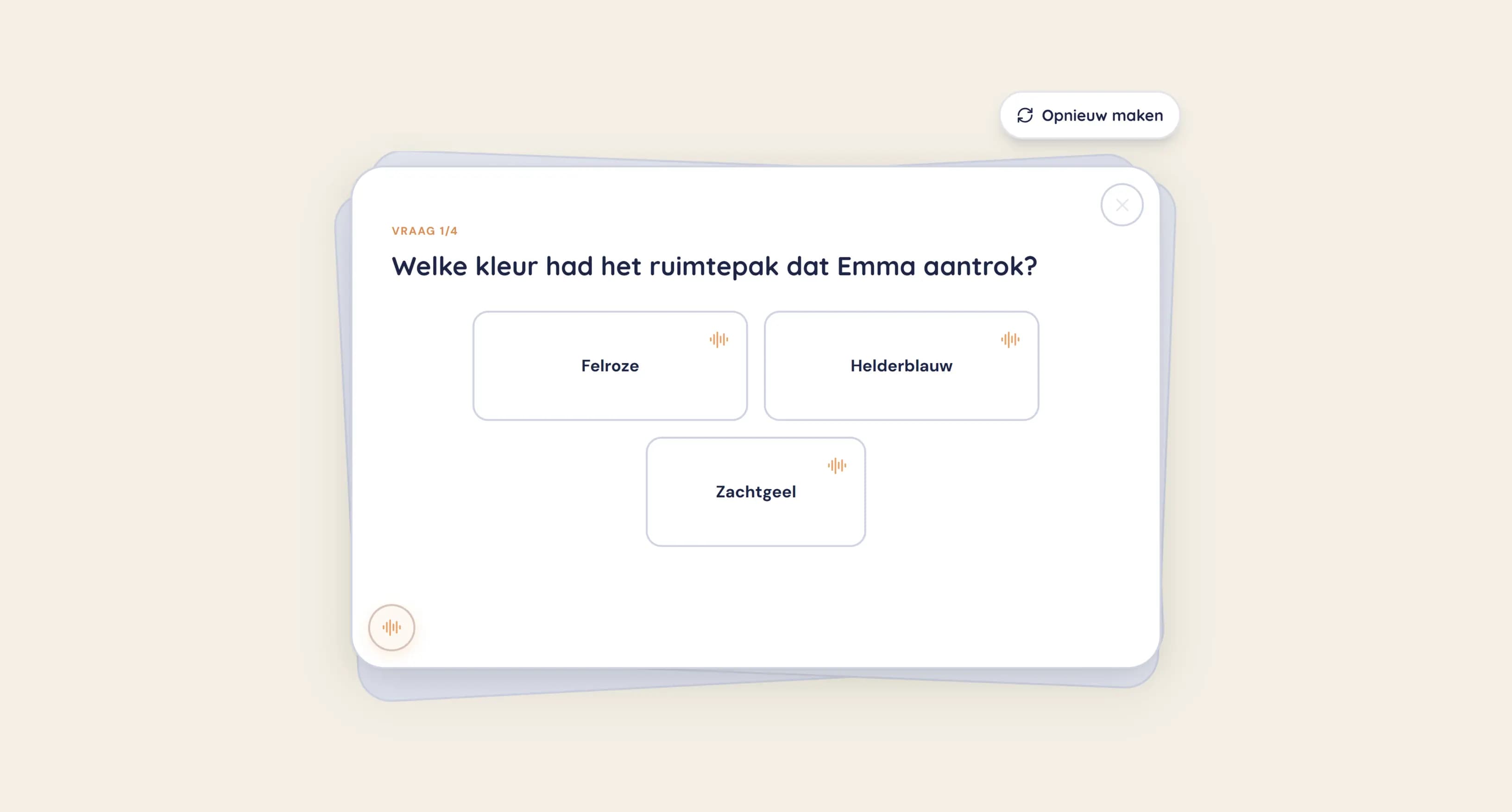 Begripsquiz in de app